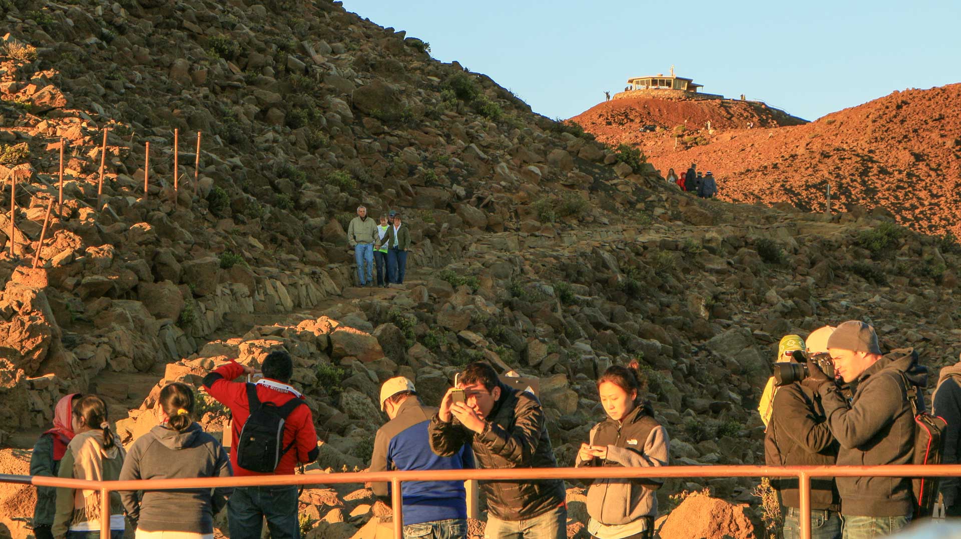 haleakala summit visitors morning